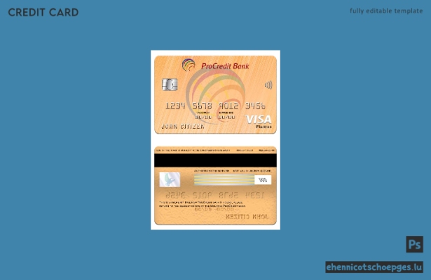 Moldawien ProCredit Bank Visa Electron 1 Beispielvorschau